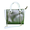 Two tone green white bag