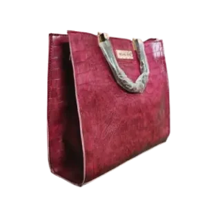 maroon croco bag