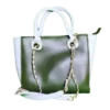 Two tone green white bag
