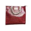 maroon croco bag