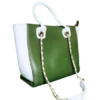 Two tone green white bag