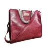 maroon croco bag