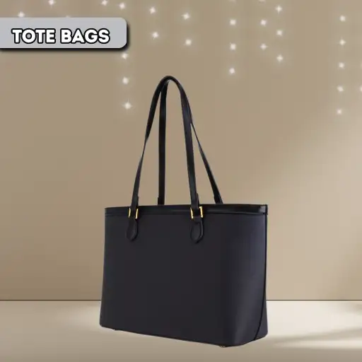 Sleek black tote bag
